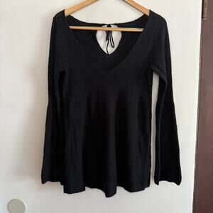 SPICK and SPAN Knit Y2K Babydoll Bell Sleeve Cashmere Wool Angora Sweater Small